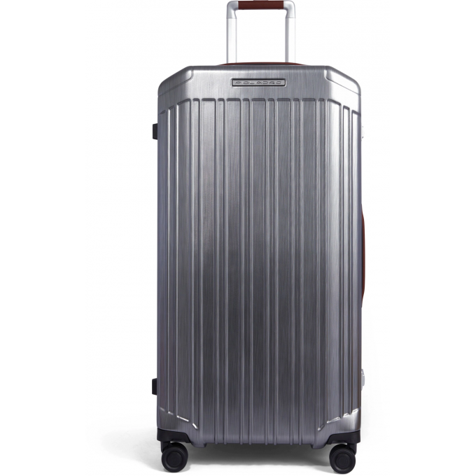 Чемодан PIQUADRO PQ-LM поликарбонат/натур.кожа серебристый BV5213PQLM/NCU