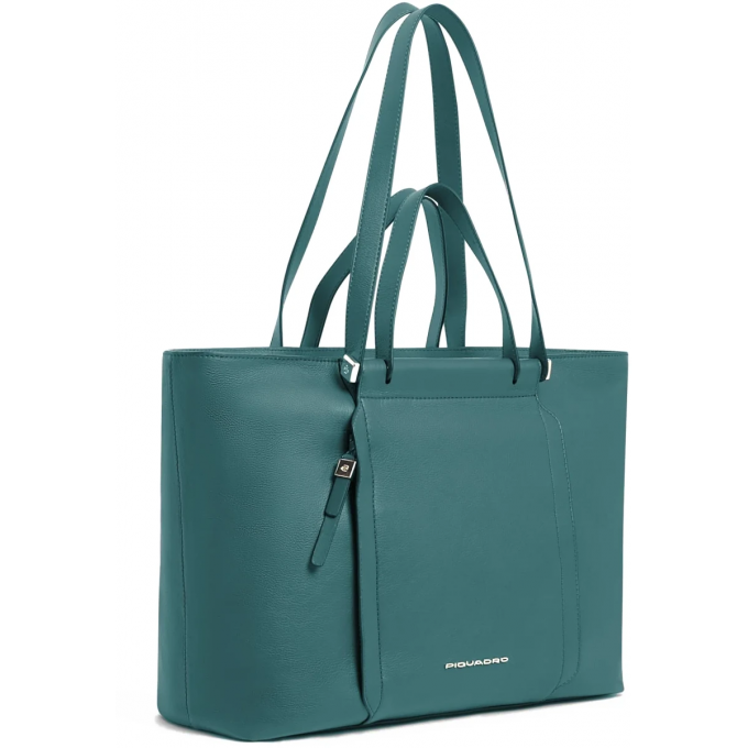 Деловая сумка женская PIQUADRO CIRCLE бирюзовая/голубая BD3336W92/OTAV