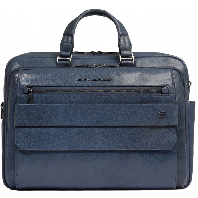 Деловая сумка мужская PIQUADRO SOLM с отделением для ноутбука 14" серая натуральнаякожа CA7025S141/AV